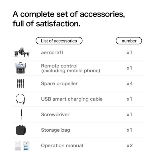 Remote Control Drone with 4K Dual Cameras Obstacle Avoidance Optical Flow Positioning Headless Kids Adults Beginner Foldable 2.4GHz RC Quadcopter Toy