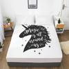 Unicorn Cartoon Fitted Sheets Mattress Cover With Elastic Band 3D Bed Sheet LinensFor Baby Kids Child Girls Boys 180x200 200x200