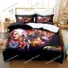 Anime King Of Fighters Bedding Set Duvet Cover Bed Set Quilt Cover Pillowcase Comforter king Queen Size Boys Adult Bedding029