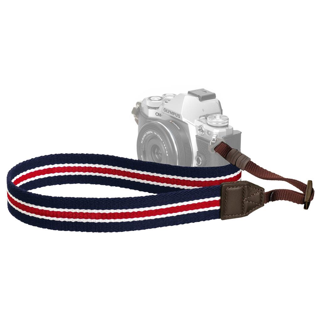 Hakuba Camera Strap Plus Shell Stripe Strap 30 for Navy x Shoulder Strap SLR/Mirrorless Cameras, Red, KST-67ST30NVRD, Strap/Neck