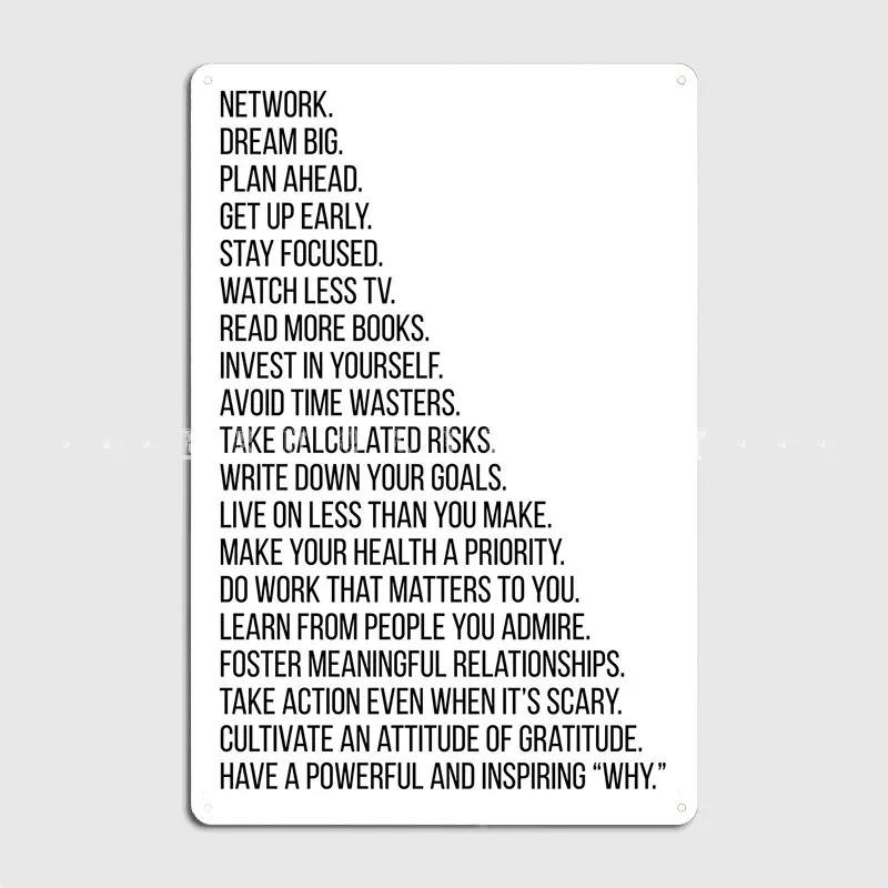 Network Dream Big Metal Sign Wall Mural Mural Classic Plaques Tin Sign Posters