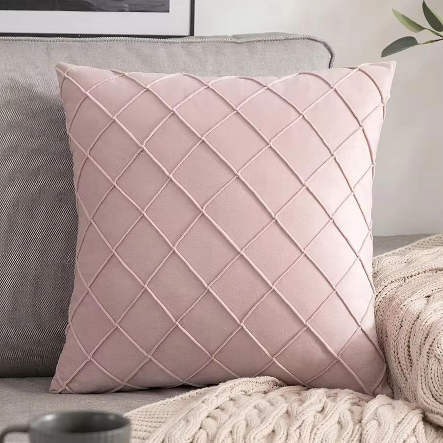 1pc Plaid Velvet Cushion Cover 45*45 30*50 Decorative Pillowcase Super Soft Design Throw Pillow Cover Home Decor Pillow Case