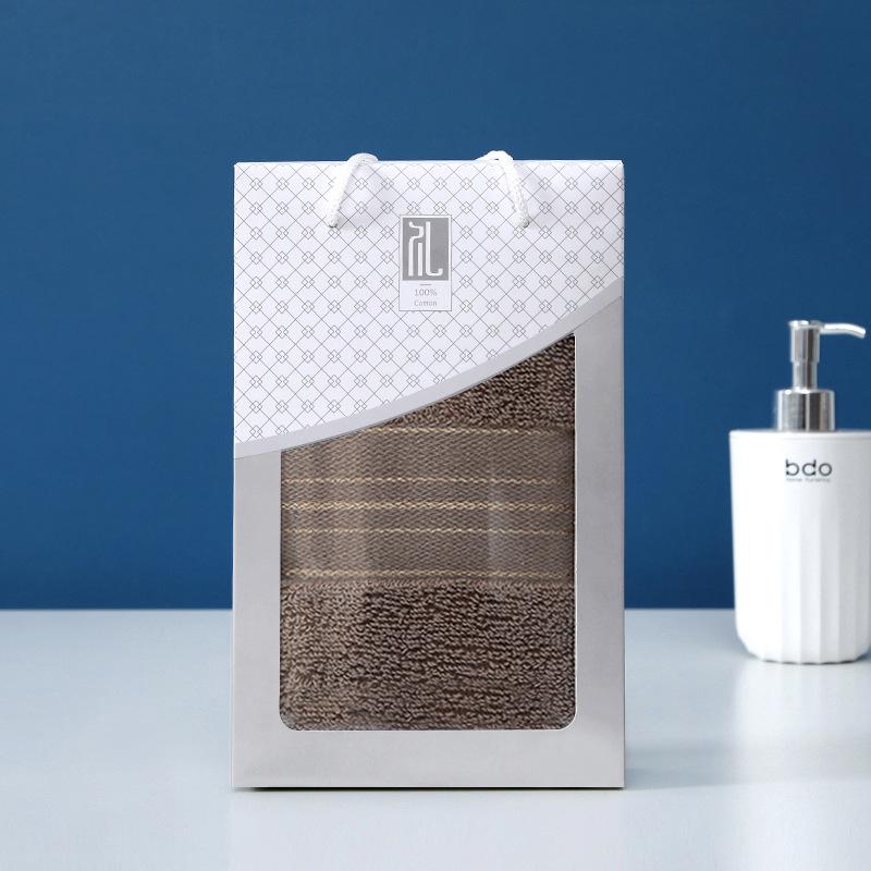 Gold Thread Thick Combed Cotton Towel Gift Set - 32-Strand Absorbent Face Towels