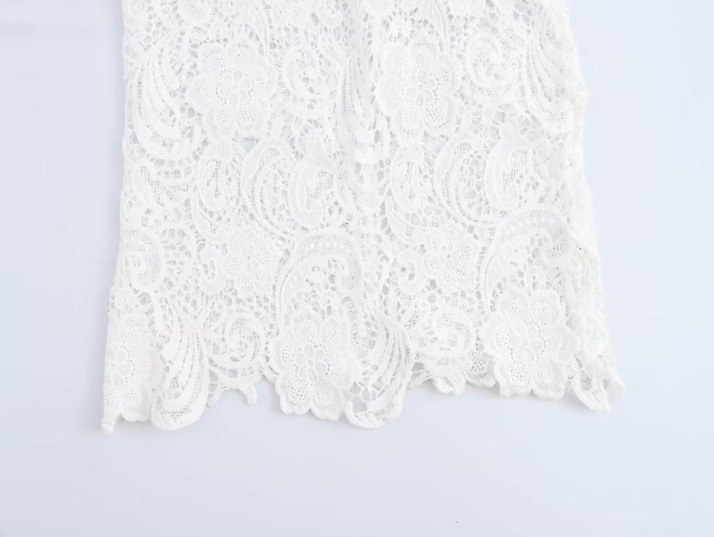 2024 Winter Women's European & American Style Lace Strapless Slim Dress