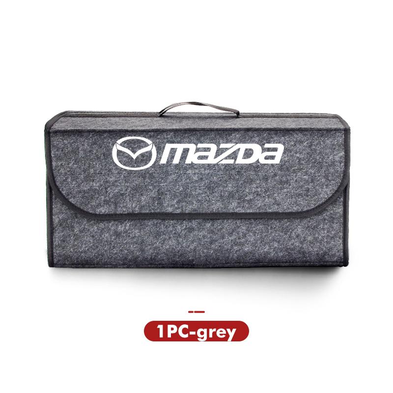 For Mazda Car Styling Trunk Storage Box Felt Cloth Organizer Foldable Stowing Tidying Bag 2 3 5 M5 Ms CX-4 CX-5 CX6 CX7 M3 M6