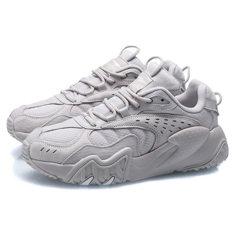 Li Ning Cat Paw Lite Cushioning Slip Resistant Abrasion Resistant Low Top Running Shoes Women's Gray AGLQ124-3
