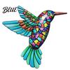 Patio And Garden Wall Decoration Metal Hummingbird Art Decor Iron Colorful Bird Fence Decoration Artistic Ornament for Home Outdoor Sculpture