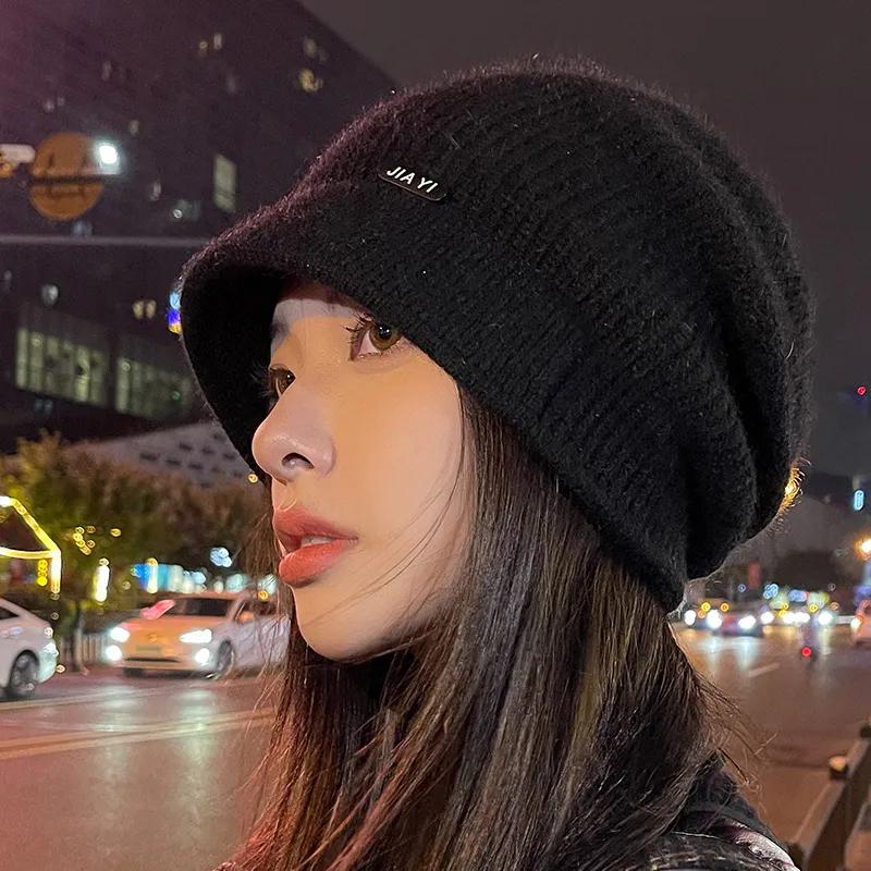 

WTEMPO Women s Spring Autumn Winter Casual Versatile Hats Retro Slouchy Beanie Hip Hop Caps Solid Color Elastic Hat Gifts 1pc чорний