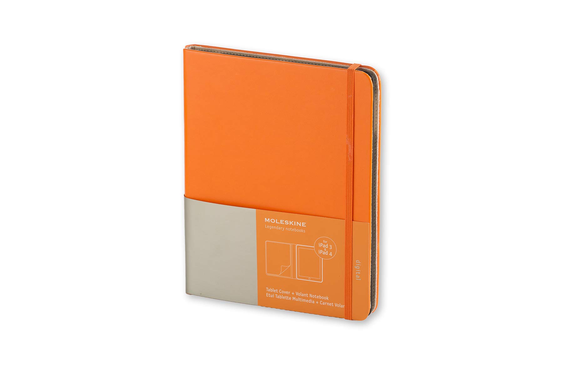 

Moleskine Tablet for iPad 3 Cadmium ET2IPAD3SLN1 Case/Cover & 4, Men s, Orange,