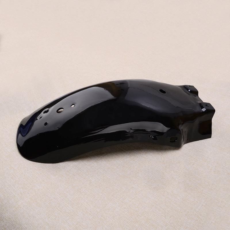 Black Rear Fender Mudguard Splash Guard Wheel Cover Longer Extended Motorcycle Universal