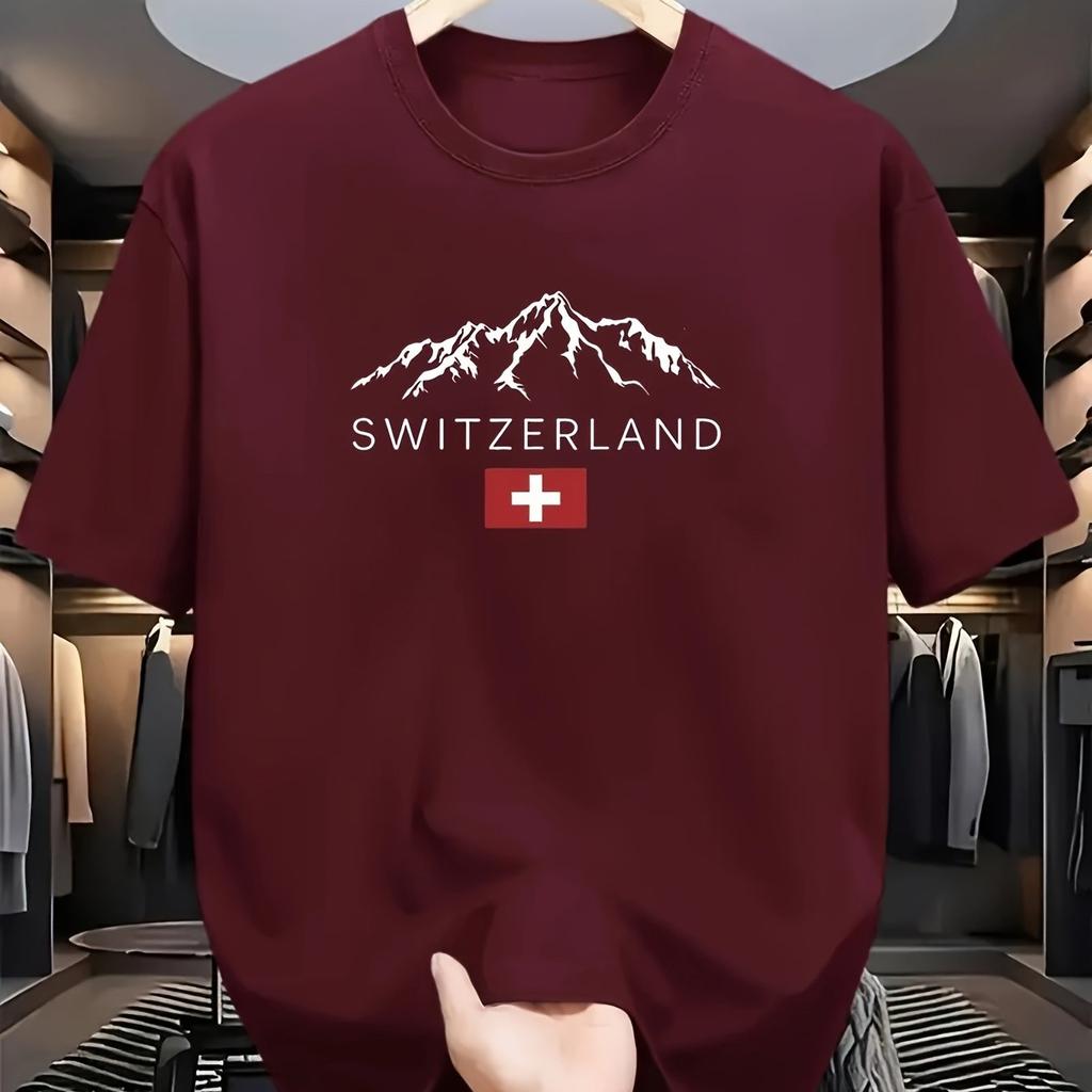 2025 Men's summer 100 cotton fashionable casual sports loose plus size letter pattern printed round neck short sleeved T-shirt