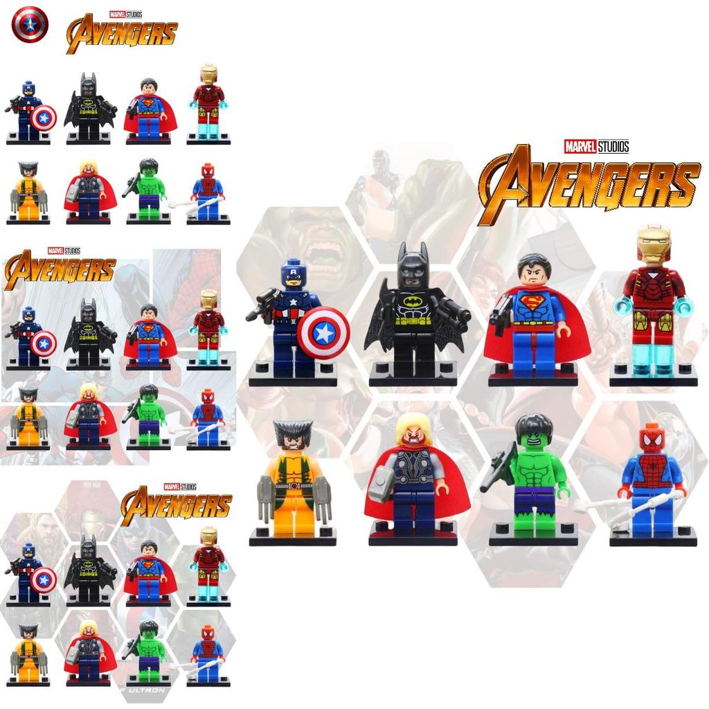 High-quality Abs Plastic Building Blocks Jr833b Avengers Superhero Series