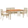 VidaXL Ensemble à Manger de Jardin avec Coussins 5pcs, Table et Chaise de Terrasse, Meubles de Patio, Mobilier d'Extérieur, 3213586