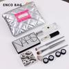 Silver Lingge Bow Pattern Coin Purses Small Canvas Coin Wallet Lady Girls Earphone Coin Key Money Storage Bag Zipper Pouch