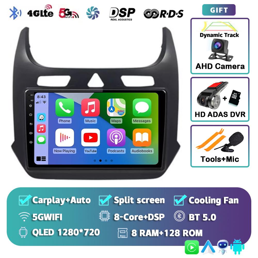 Android 14 Carplay Car Radio for Chevrolet Cobalt 2 2011-2018 Multimedia Video Player WIFI+4G GPS 2Din DVD Head Unit Stereo QLED