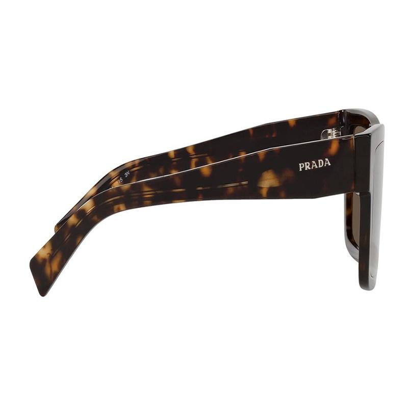 Prada Trendige, modische und lässige rechteckige Plate-Sonnenbrille, braun, unisex