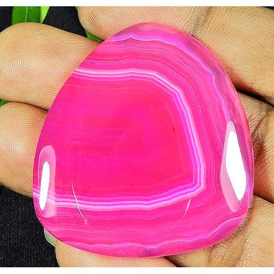 66Cts. Dyed Onyx Agate Pear Shape Cabochon Loose Gemstone 40X44MM SK-4362