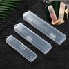 1PC Portable Makeup Brush Organizer Eyebrow Pencil Tableware Chopsticks Transparent With Cover Storage Box Kitchen Accessories