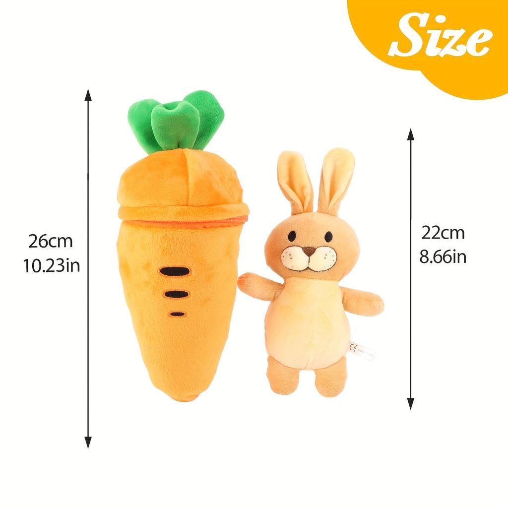 28cm Easter Plush Carrot Bunny Stuffed Surprise Zip Up Rabbit Hideaway Inspired Gift Birthday Decor Creative Throw Plush Toys