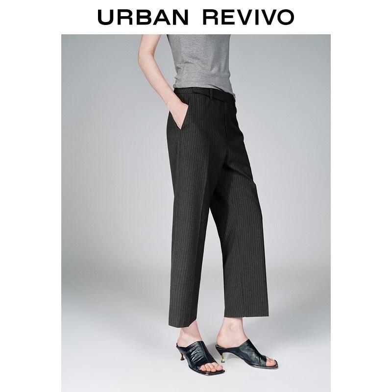 Women's Striped Straight-Leg Commuter Pants