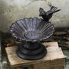 Bird Bath Decorative Metal Feeder Garden Decor Bird Water Bowl for Hummingbird Yard Backyard Lawn Garden Patio Deck Ground Table