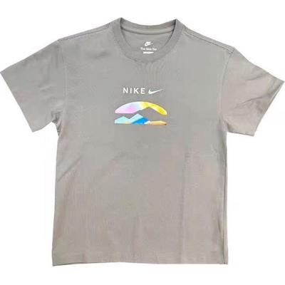 Comfortable Breathable Round Neck Short Sleeve T-Shirt Men Tops Dark-Gray HJ3958-053