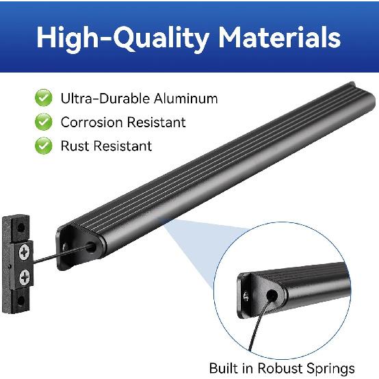 RV Screen Door Closer With Adjustable Tension, Aluminum RV Door Closer Kit, Built-In Spring Automatic Closing Device, Works With Most Camper Travel