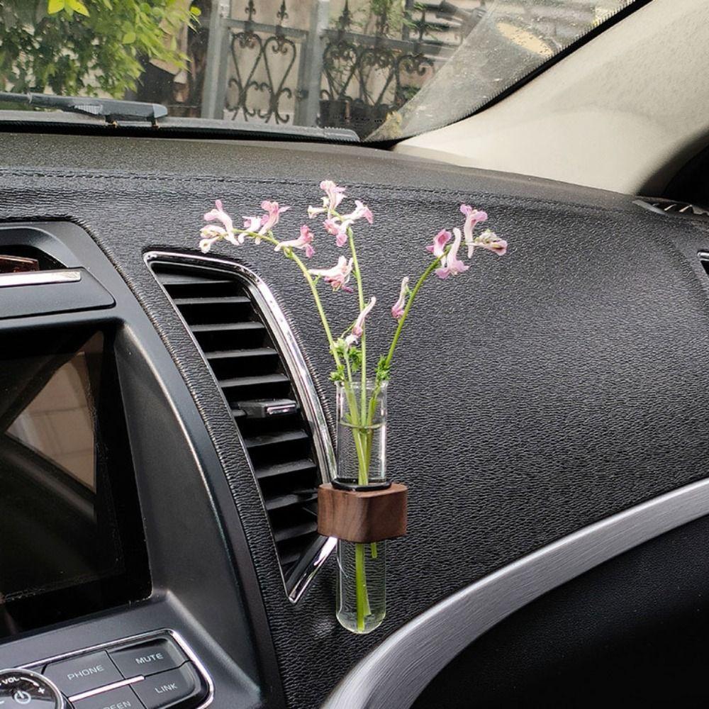 Creative Car Vent Flower Vase Elegant Car Vent Decor Stable Car Flower Vase Clip  Dashboard