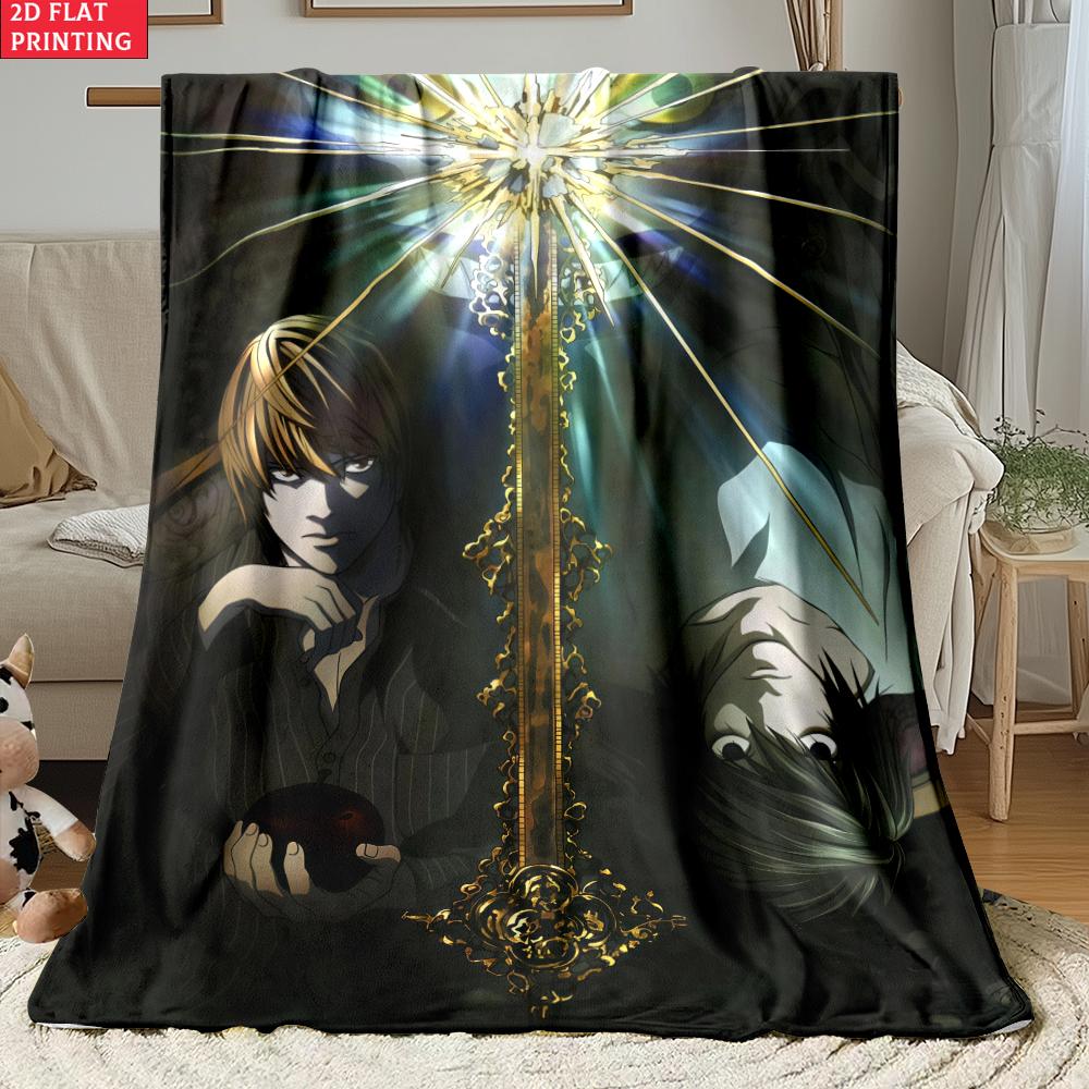 Light Yagami Print Thin Flannel Blanket for Bedrooms,Living Rooms,Sofas Blankets,Lunch Breaks,blankets Fluffy Blanket