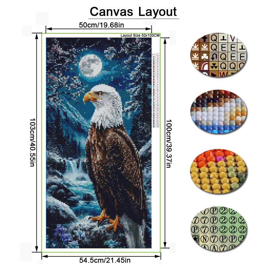 Diy Diamond Painting New Collection Eagle Full Square Round Drill Rhinestone Embroidery Animal Birds Mosaic Cross Stitch Kits Wall Decor