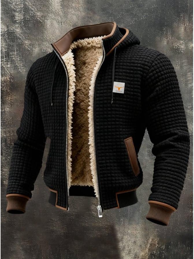 European and American Plus Velvet Hooded Jacket for Autumn and Winter