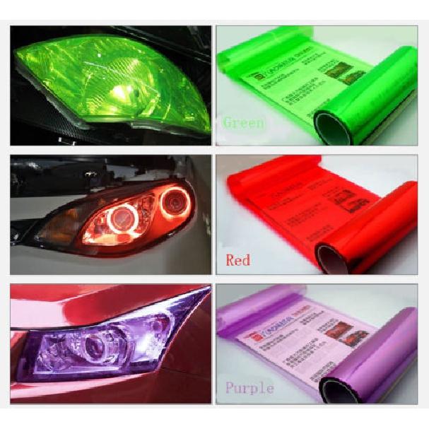 30x60cm Car Headlight Film Transpare Vinyl Self Adhesive Sticker for Car Smoke Fog Light HeadLight Taillight Colored Wrap