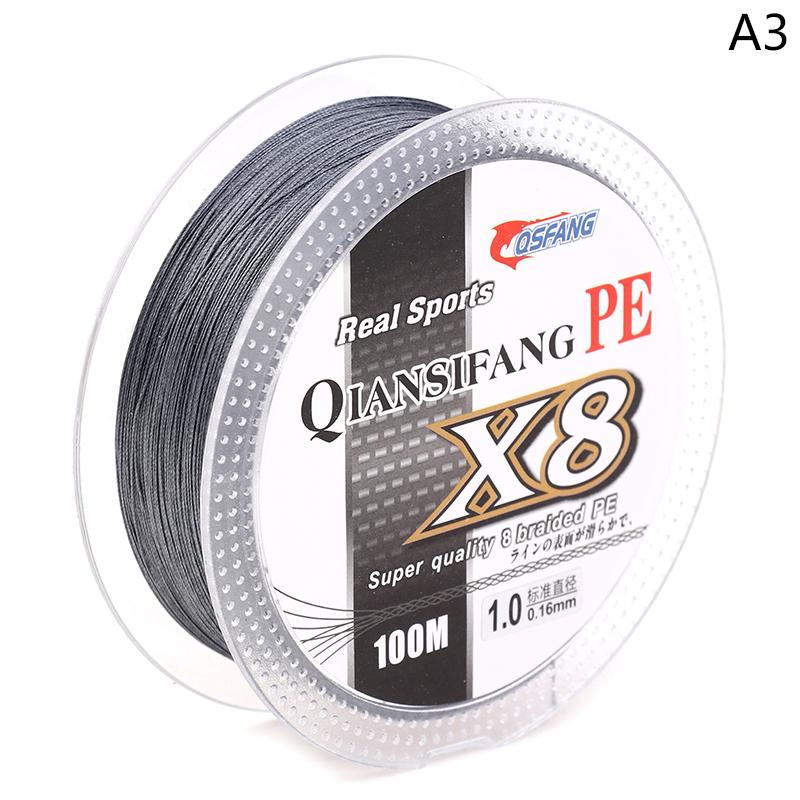 100M 8 Strands Pe Braided Fishing Wire Multifilament Strong Fishing Line Durable Travel Sea/Stream Fishing Line