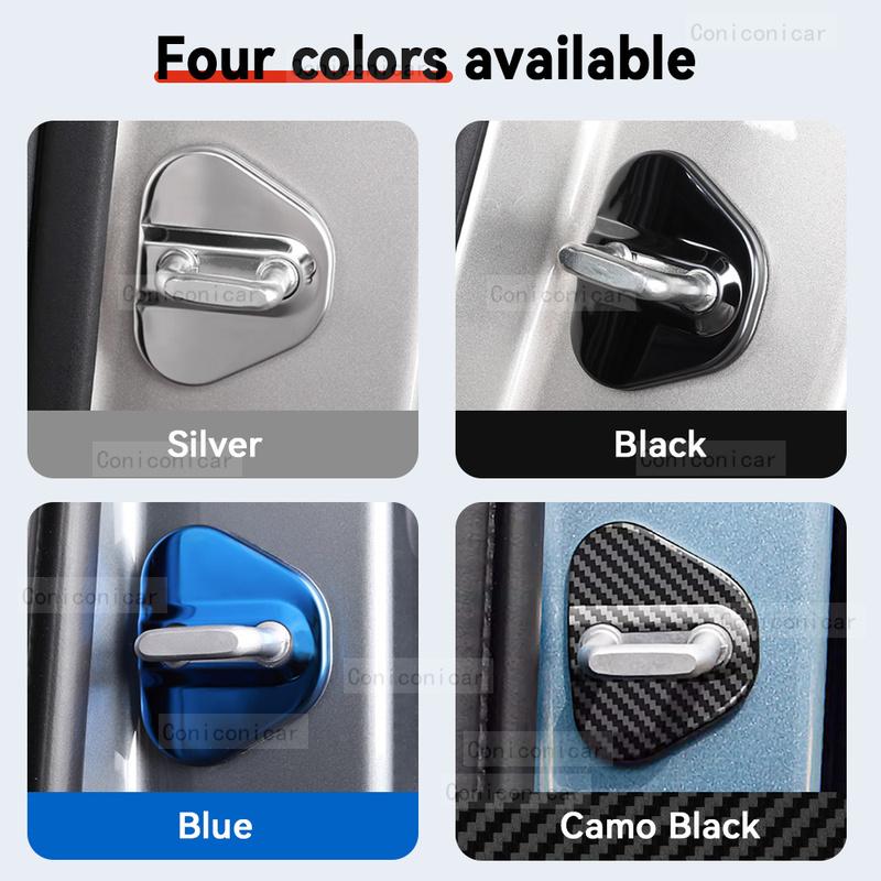 Auto Car Door Lock Protect Cover Emblems Case Stainless Steel Decoration For GEELY TUGELLA -2025 Protection Accessories