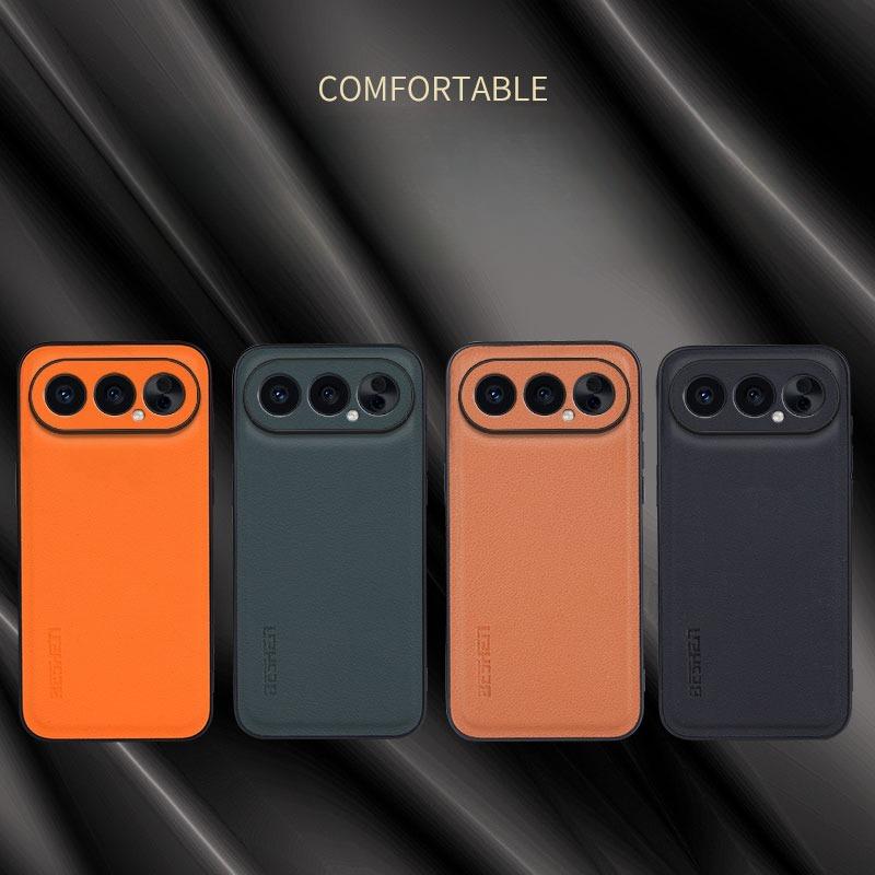 Capa Traseira Rígida Anti-Queda Fosca de Couro PU Para Huawei Honor 500 Pro Moldura de Silicone Macio Capa Protetora de Lente Para Honor 500Pro