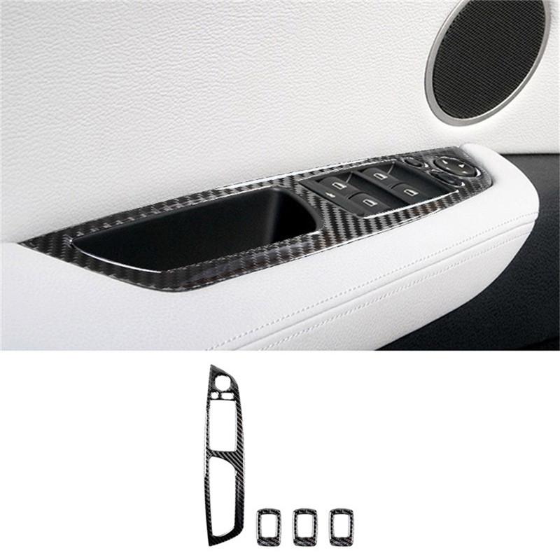 Carbon Fiber Car Interior Central Control Gear Shift Panel Trim Cover Stickers For BMW X5 E70 X6 E71 2008-2013 Car Accessories