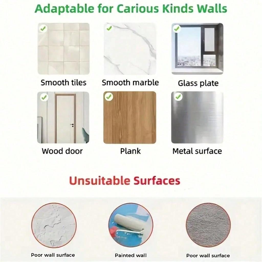 10PCS Transparent Seamless Adhesive Hooks, Strong Wall Mounted Hooks, Photo Frame Traceless And Nail Free Screw Hanging