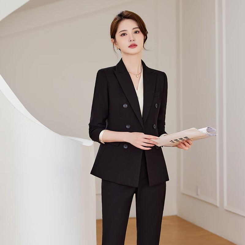 Women's Professional Double-Breasted Suit Set