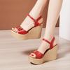 Plus Size 32-43 Open Toe Platform Female Sandals Women's Shoes Wedges Super High Heel Shoes Ladies High Heels Sandal
