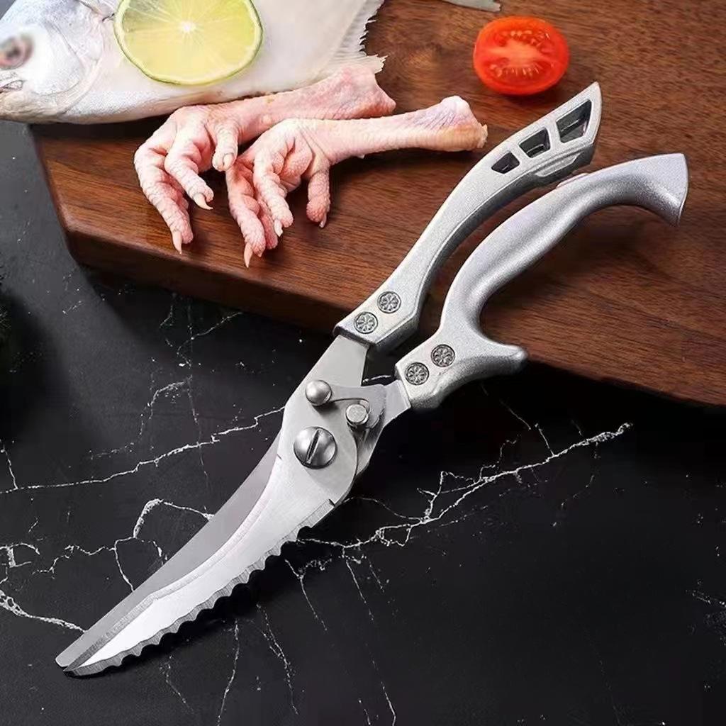 1PC Stainless Steel Multifunctional Strong Chicken Bone Scissors Sharp Household Food Scissors Chicken Bone Fish Bone