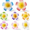 150 Pieces Mixed Colors Foam Hawaiian Frangipani Artificial Plumeria Flower Petals for DIY Hair Hat Wreath Floral Bridal Wedding Decoration Party