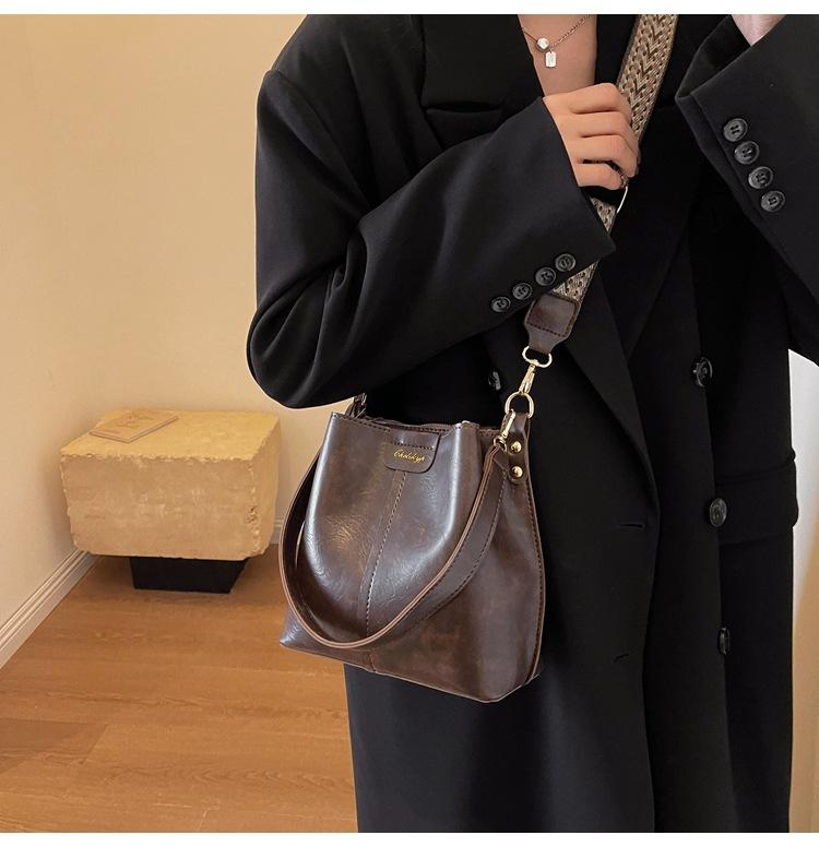 Fashion Trending Luxury Designer Brand Women Bags Female Handbags Solid Bucket Bag for Women 2024 Crossbody Shoulder Bags Totes
