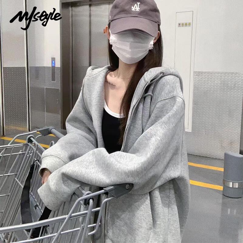 

Женский кардиган с капюшоном из молочного шелка MJ STYLE M