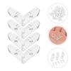 15Pcs Fixed Buckle Corner Code Transparent Bracket Acrylic Braces Clear Angle Connectors Storage Cases Home Decor Figurines