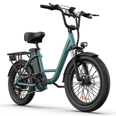 Electric Bicycle Urlife E20 20" Fat Tire 500W Motor City Electric Bike 7 Speed Lcd Display 48V 13Ah Dual Disc Brakes Max Load 120Kg