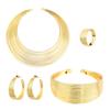 European & American Cross-Border African Punk Choker Necklace, Earrings, Bracelet, Ring Jewelry Set for Women