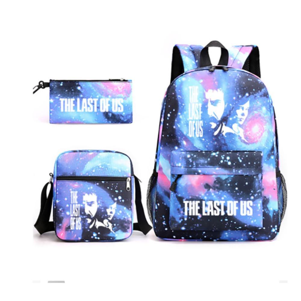 2023 Film and Television Peripheral Printed School Bag 3-piece Casual Pencil Bag Shoulder Bag Double Shoulder Back