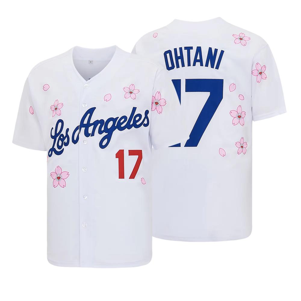 #17 Ohtani izšūta beisbola forma Japāna