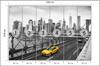 Photomural Taxi Crossing Brooklyn Bridge Self-Adhesive Mural 520x318
