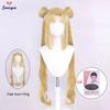 Snoya Sailor Moon Perücke Tsukino Usagi Cosplay Goldgelb Prinzessin Serenity Langes Lockiges Synthetikhaar Perücke für Halloween Cosplay